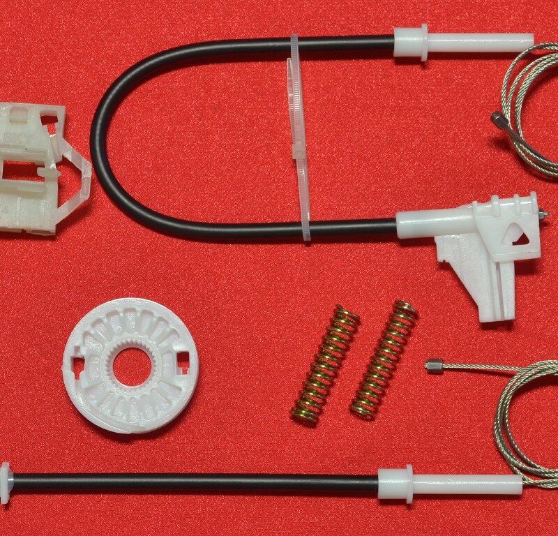 Kit reparatie macara auto SKODA OCTAVIA I 1996-2009 - Kit reparatie complet stanga-spate, clema suport gri