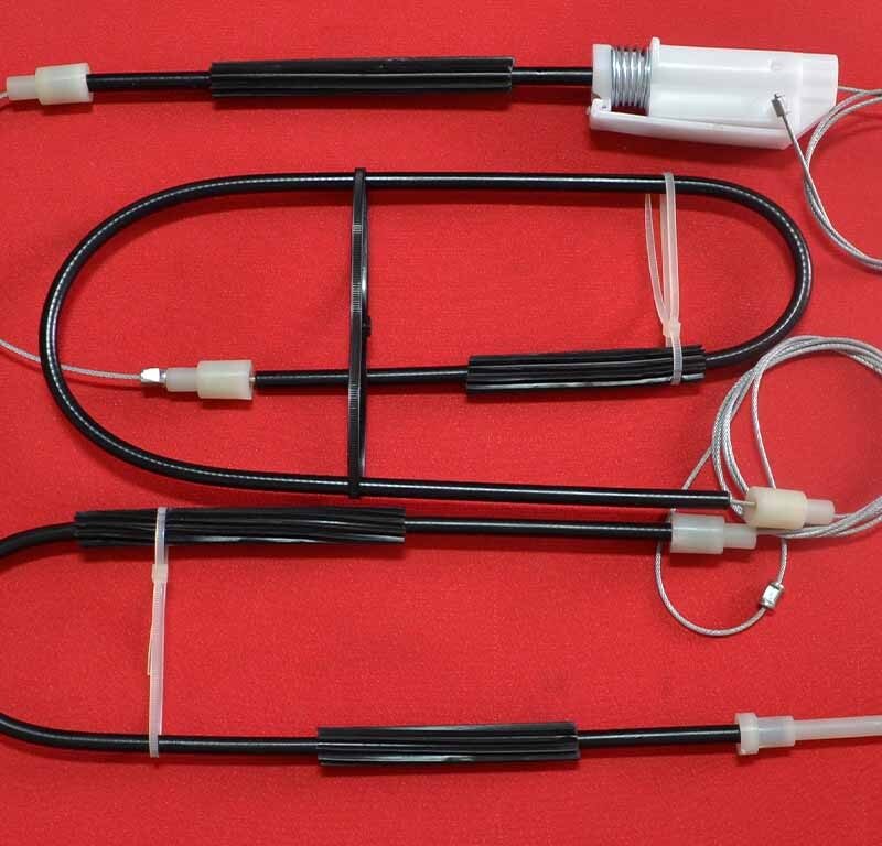 Kit reparatie macara geam Audi A4 cabrio 2002-2009 - Cabluri cu arcuri tensionare stanga dreapta fata