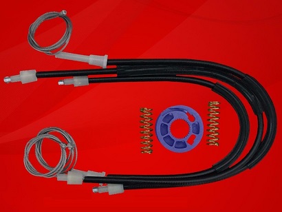 Kit reparatie macara auto VW Polo V Mk5 6R 6C 61 2009-2017 4 5 usi - Cabluri cu rola fata stanga