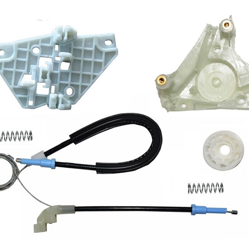 Kit reparatie macara geam Mitsubishi Carisma 1995-2004 4 5 usi - Kit complet fata dreapta cu capac rola